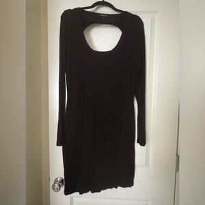 Elegant Black Long Sleeve Dress